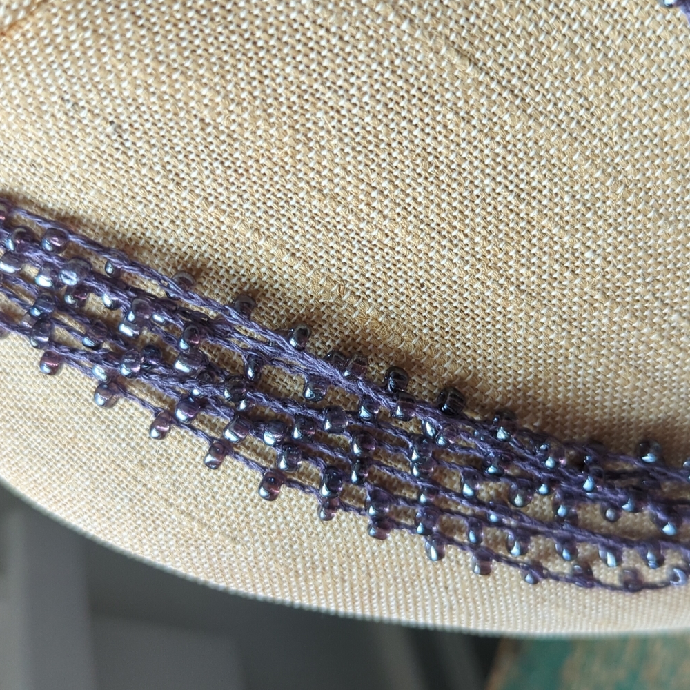 ETSY I NWT Handmade Beaded Purple Layered Crochet Necklace - Picture 4 of 11